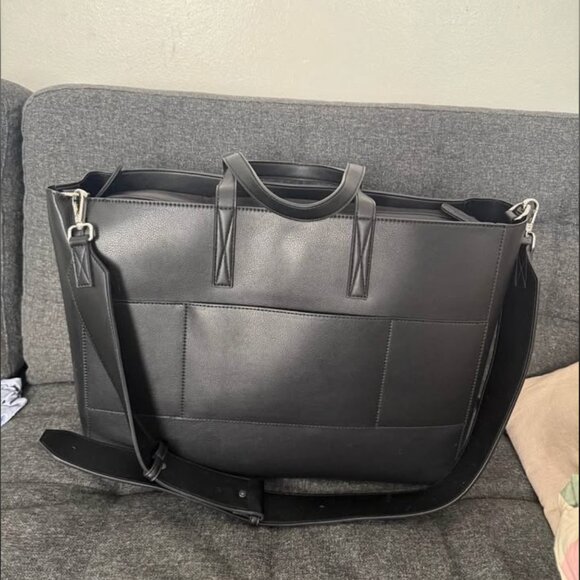 Calpak Haven 16" Laptop Tote Bag with Strap in Black - Picture 6 of 8